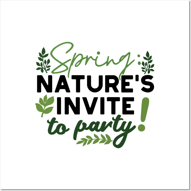 Spring Fling Party - Nature's Celebration Call Wall Art by FlinArt